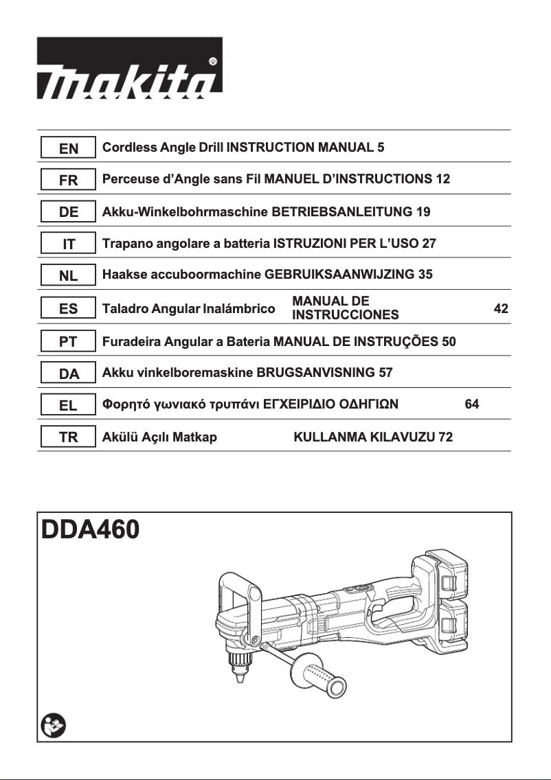 Page 1 de la notice Manuel utilisateur Makita DDA460ZK