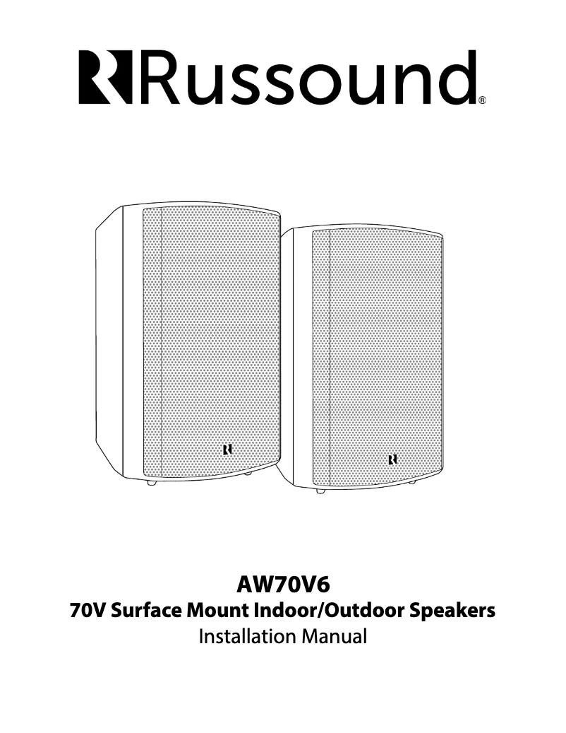Page 1 de la notice Manuel utilisateur Russound AW70V6