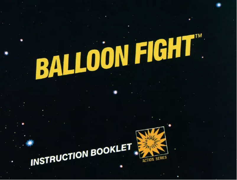 Image de la première page du manuel de l'appareil Balloon Fight (NES)