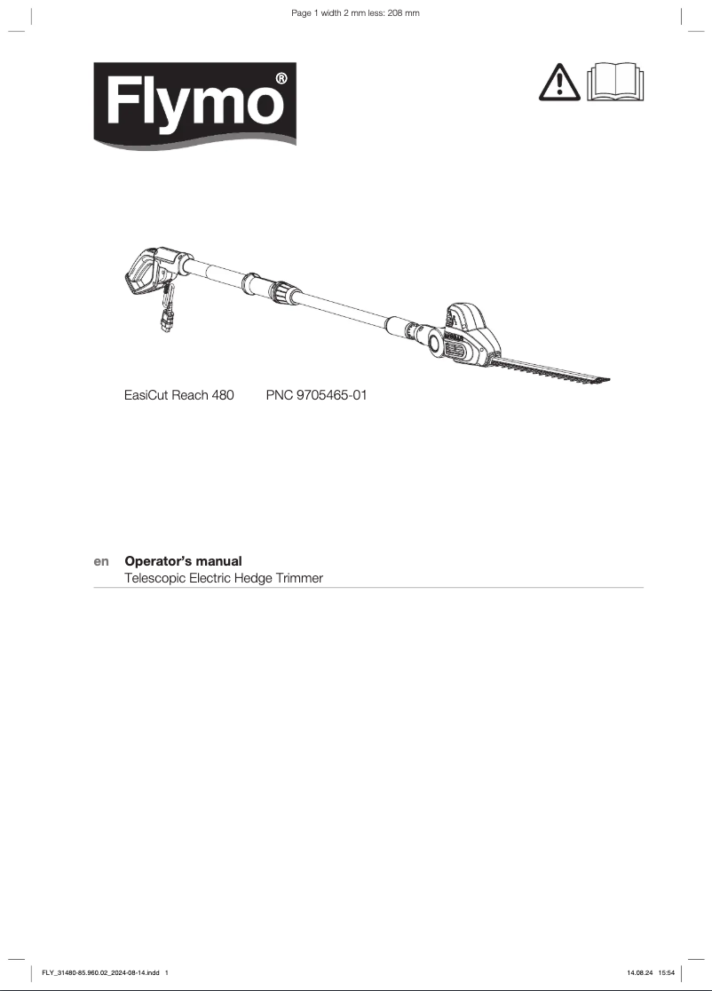 Page n°1 - Manuel utilisateur Flymo EasiCut Reach 480