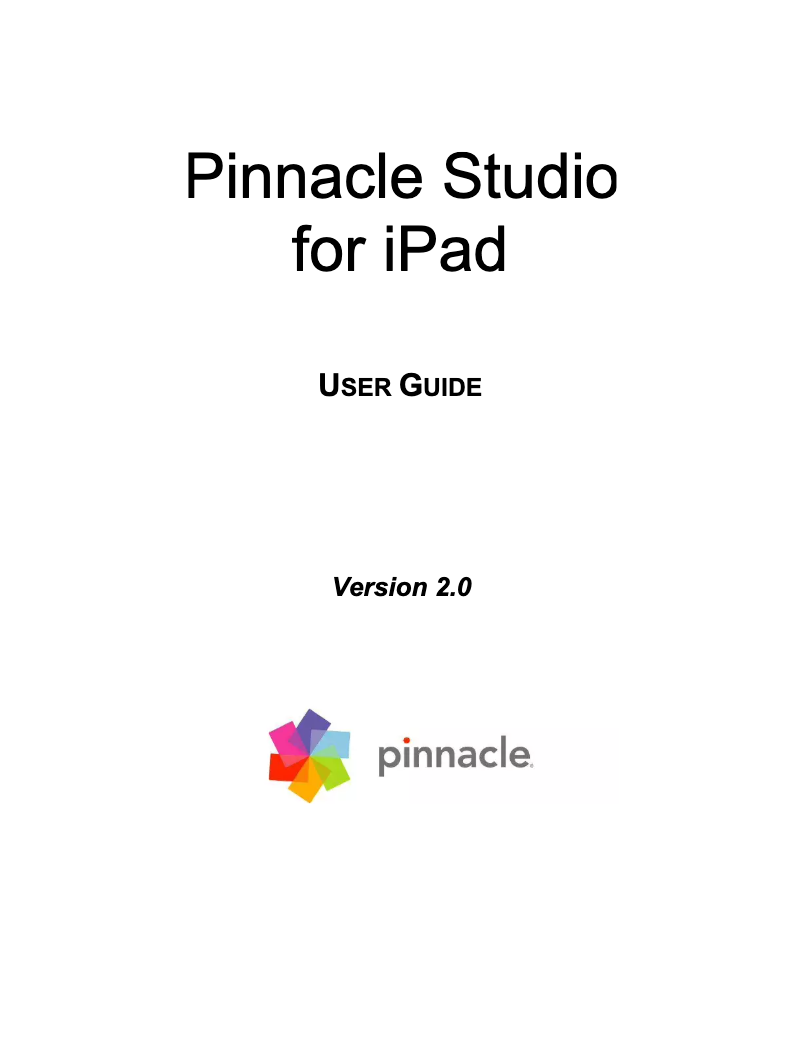 Página 1 del manual Manual de usuario Pinnacle Studio for iPad