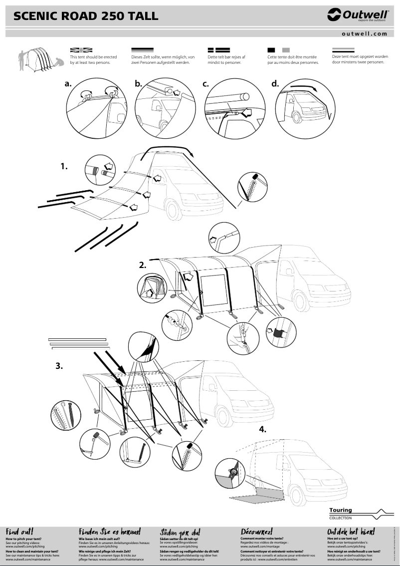 Image de la première page du manuel de l'appareil Scenic Road 250 Tall