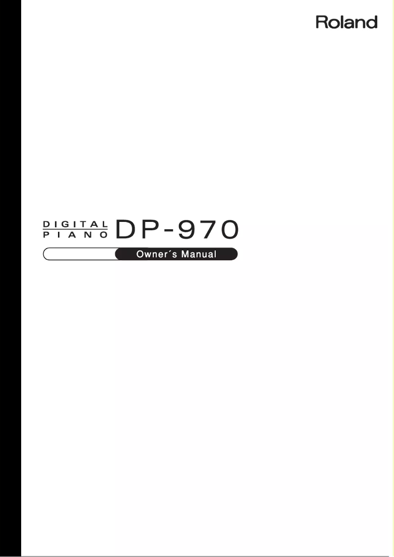 Page 1 de la notice Manuel utilisateur Roland DP-970