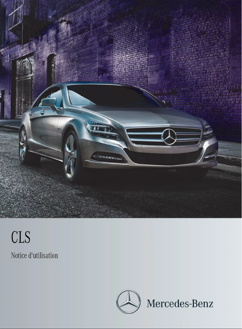 Image de la première page du manuel de l'appareil CLS Coupe (2013)