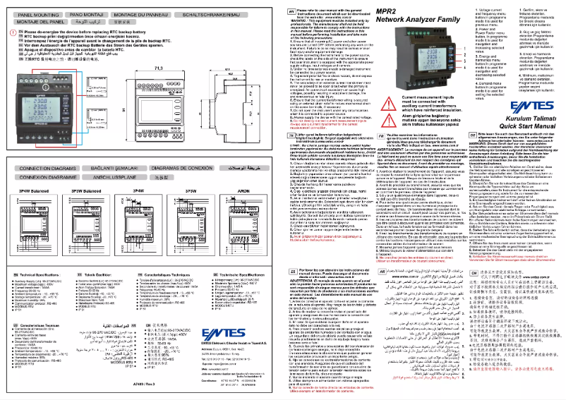 Page 1 de la notice Manuel utilisateur ENTES MPR-25S-22