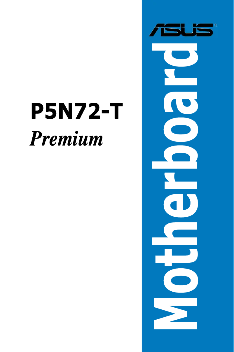 Page 1 de la notice Manuel utilisateur Asus P5N72-T Premium