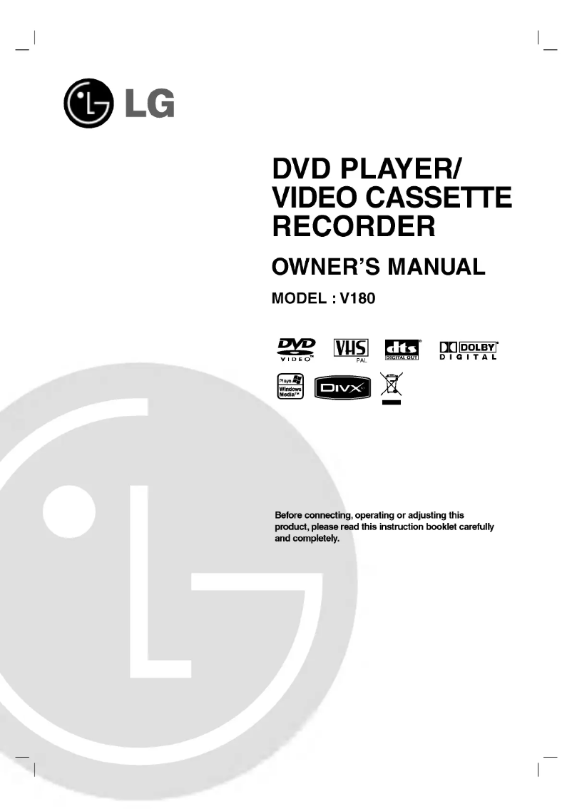 Page n°1 - Manuel utilisateur LG V1802P2Z