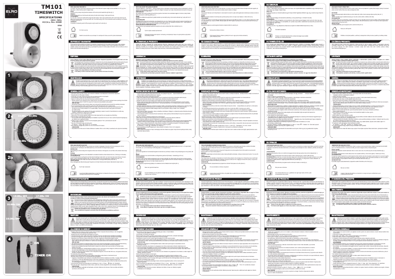 Page 1 de la notice Manuel utilisateur Elro TM101