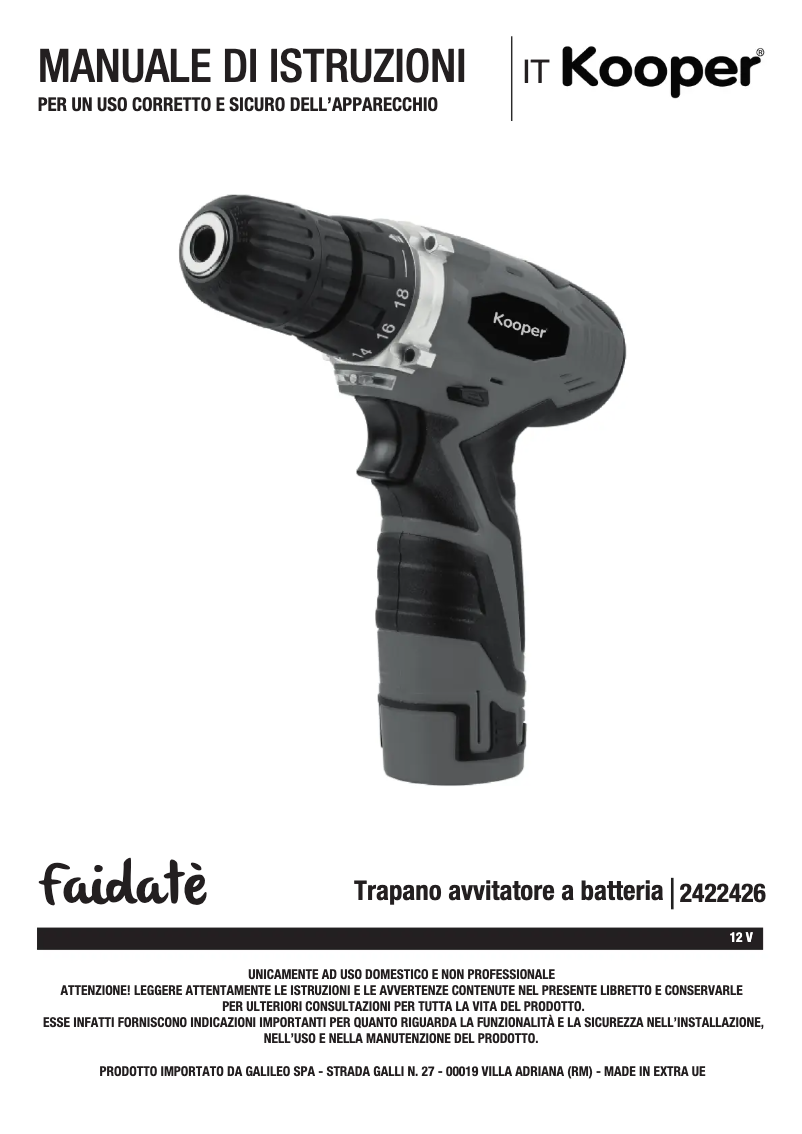 Image de la première page du manuel de l'appareil 2422426