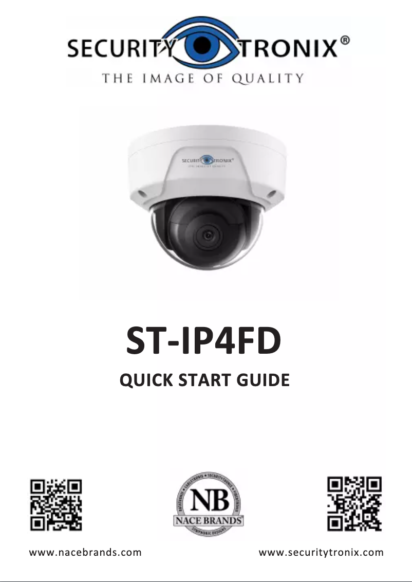 Page n°1 - Manuel utilisateur Security Tronix ST-IP4FD