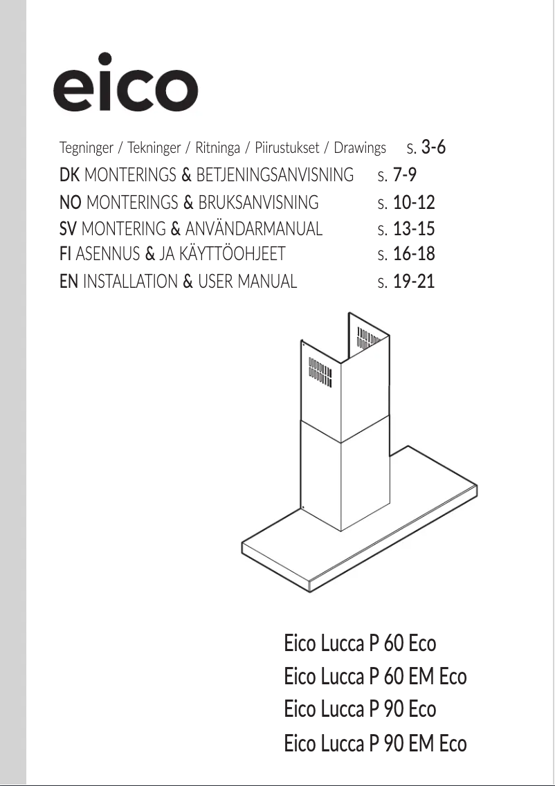 Page 1 de la notice Manuel utilisateur Eico Lucca P 90 ECO