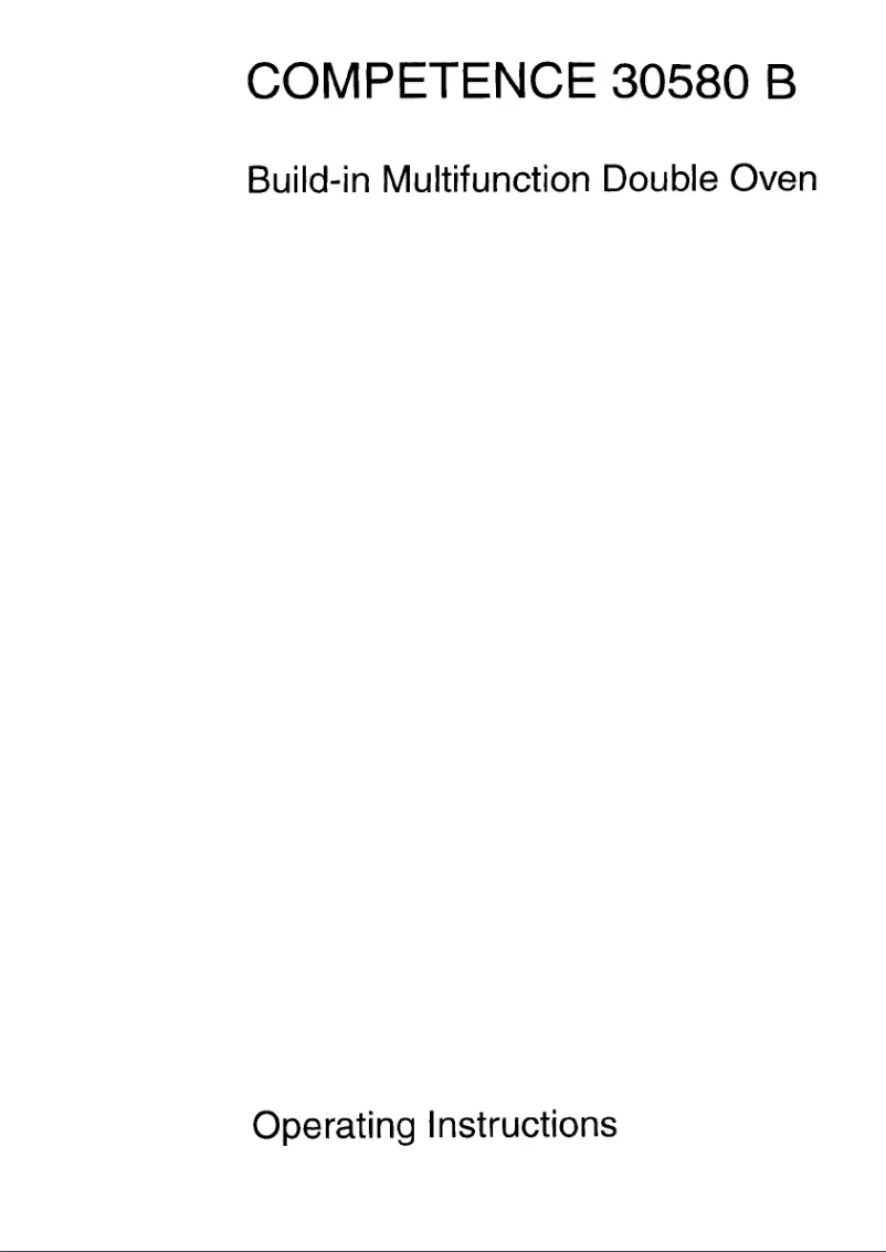Page n°1 - Manuel utilisateur AEG Competence 30580 B D