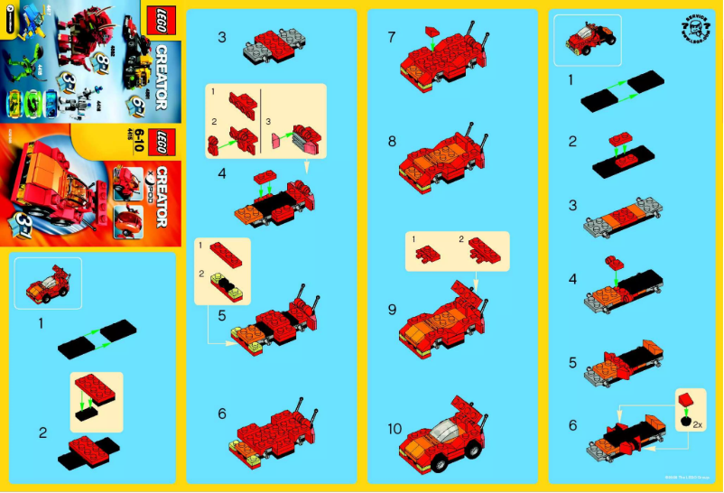 Page 1 de la notice Manuel utilisateur Lego Creator X Pod 4415