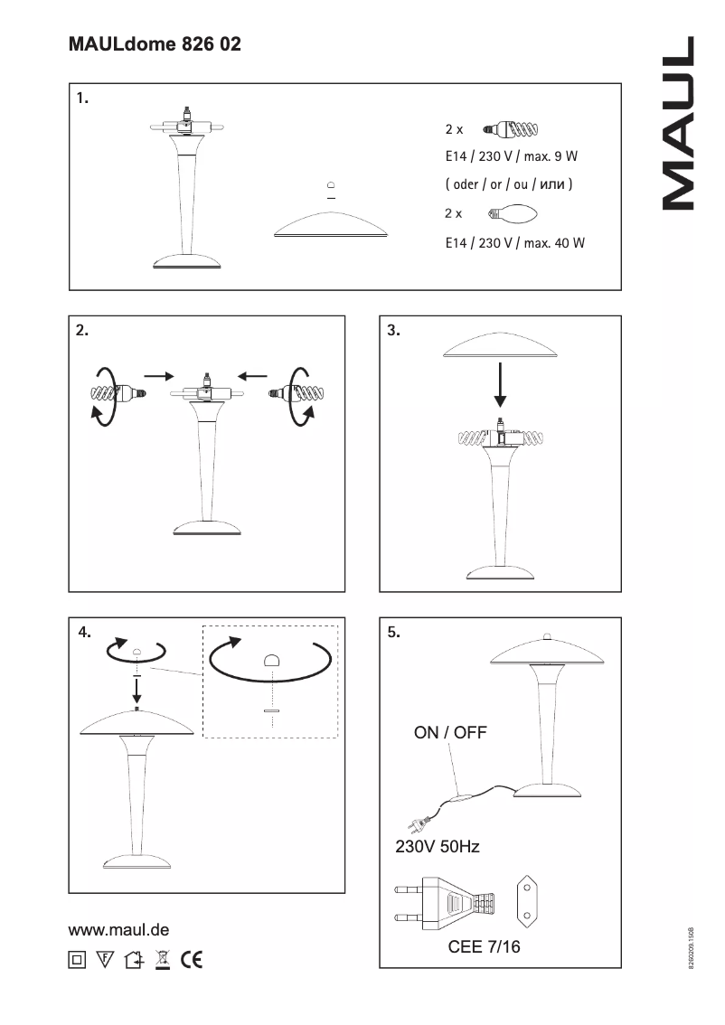 Imagen de la primera página del manual del dispositivo Dome