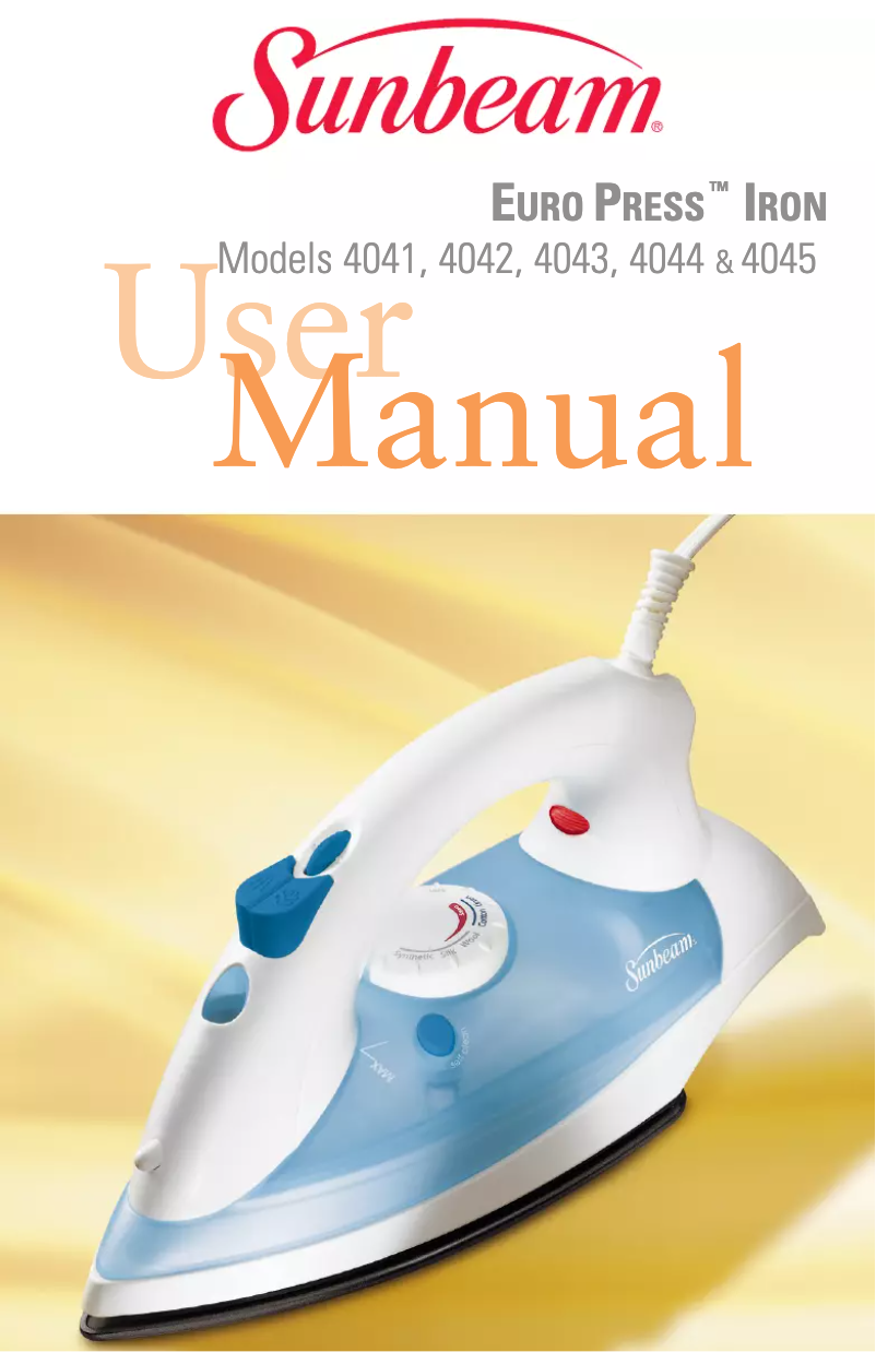 Image de la première page du manuel de l'appareil Euro Press 4045