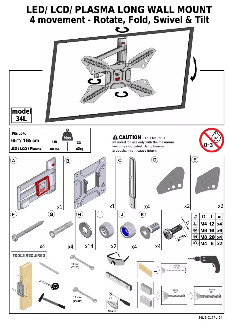 Page 1 de la notice Manuel utilisateur Barkan 34L