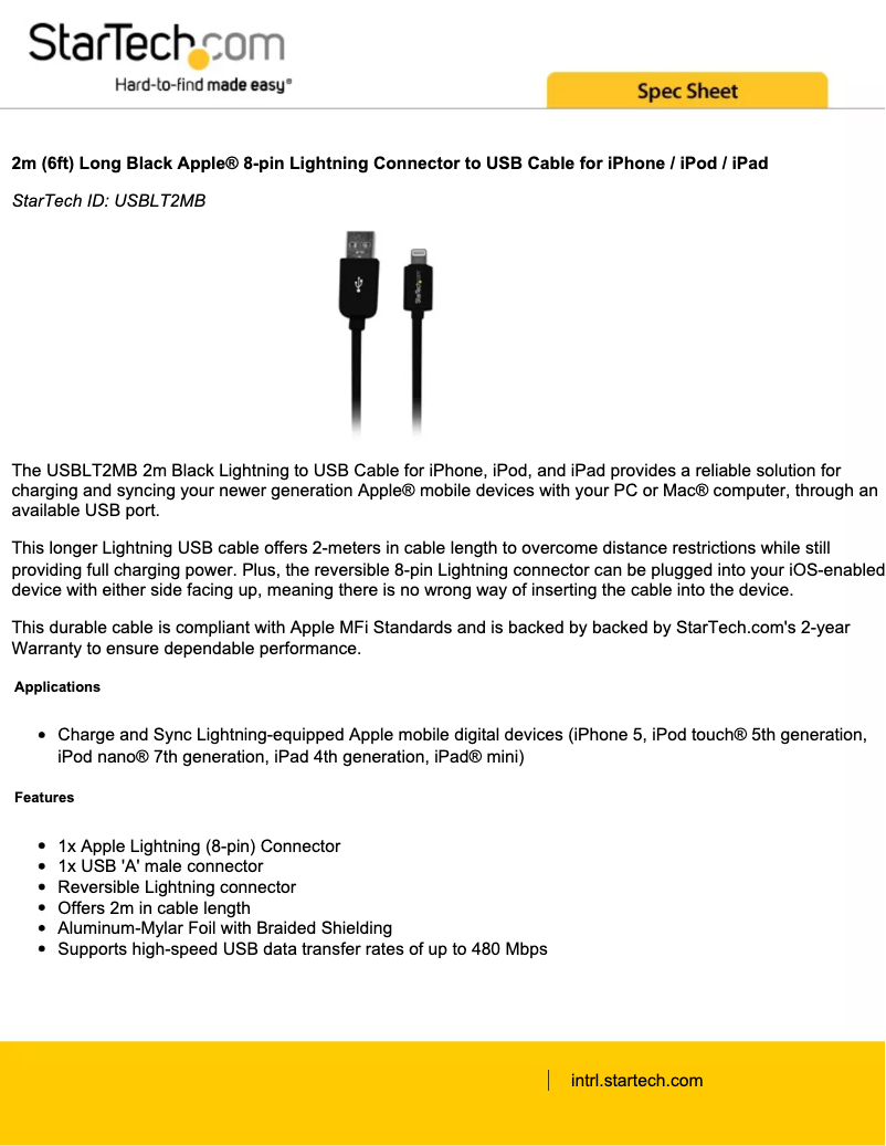 Image de la première page du manuel de l'appareil USBLT2MB