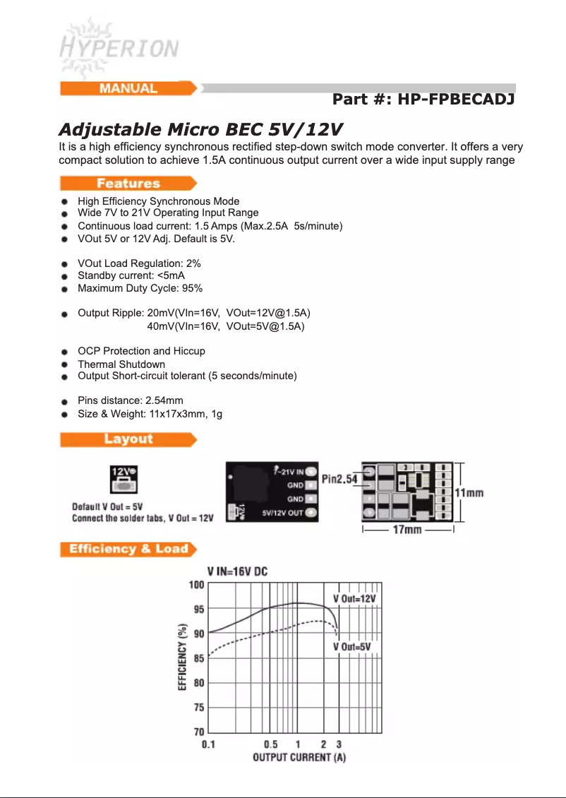 Page n°1 - Manuel utilisateur Hyperion HP-FPBECADJ