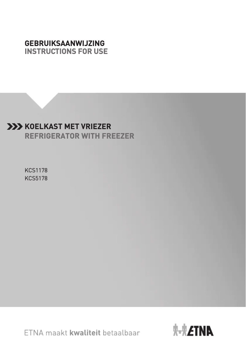 Page 1 de la notice Manuel utilisateur Etna KCS6178NF