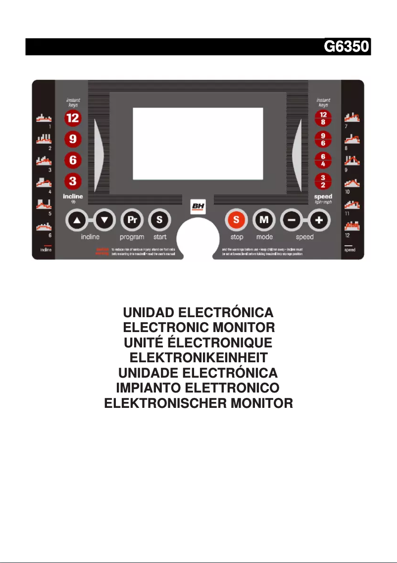 Page 1 of the manual User Manual BH Fitness Fitness Cardio Tower F1