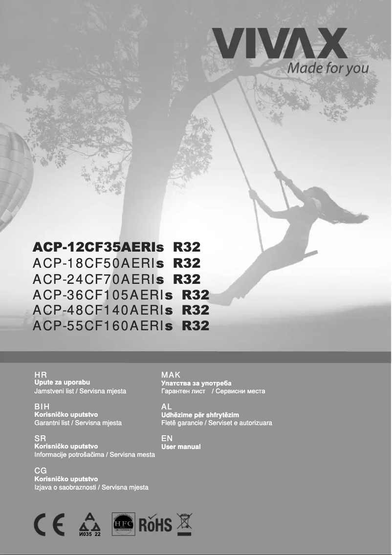 Image de la première page du manuel de l'appareil ACP-24CF70AERI