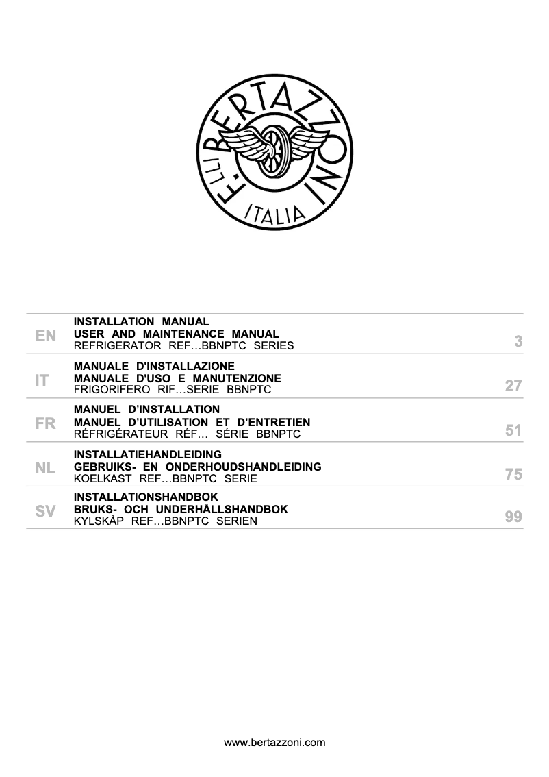 Image de la première page du manuel de l'appareil REF704BBNPTC