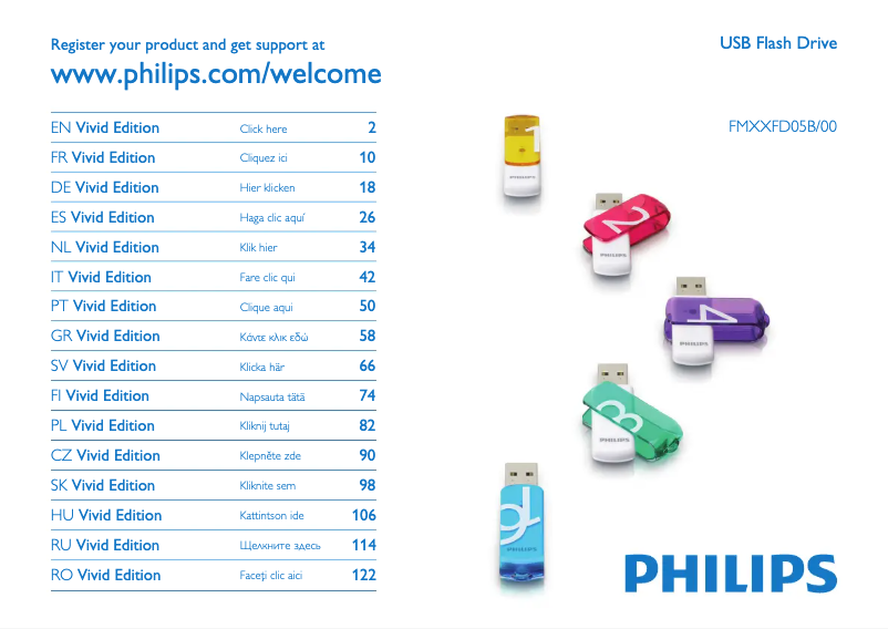 Page 1 de la notice Manuel utilisateur Philips FM04FD05B