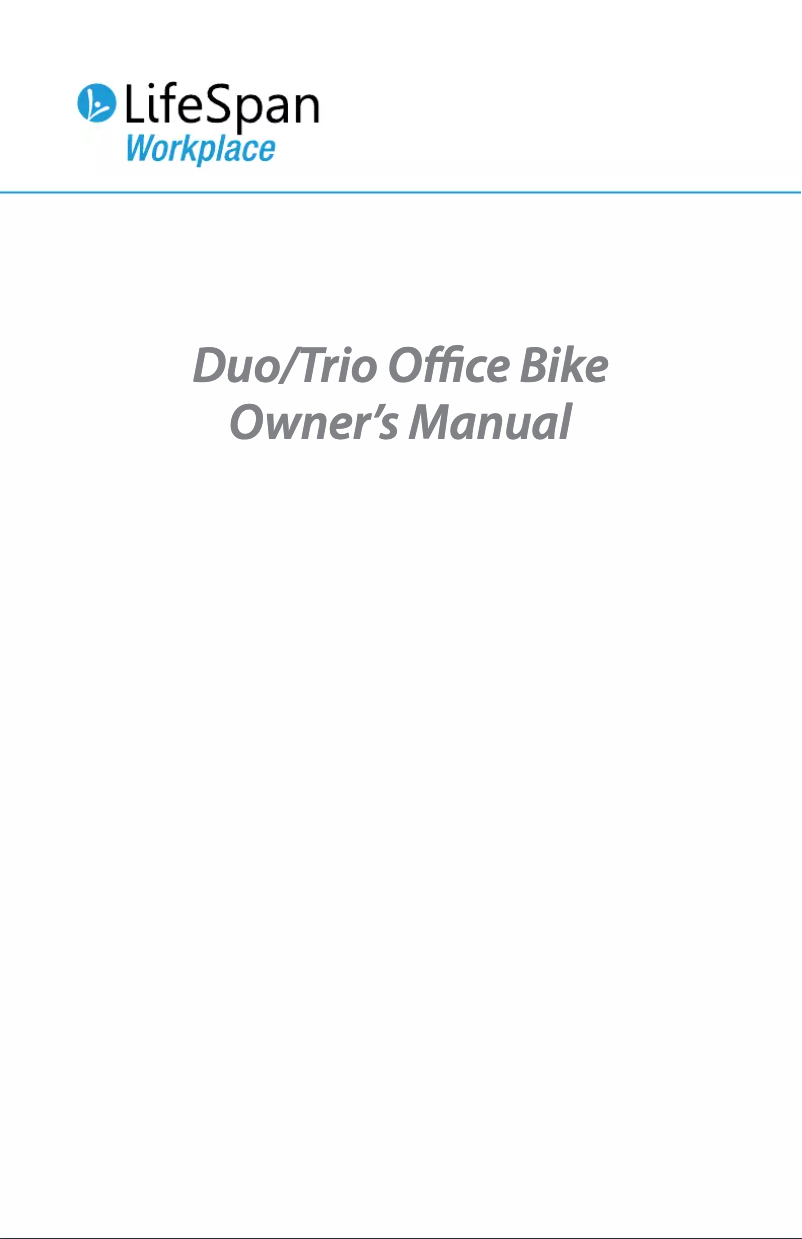 Page n°1 - Manuel utilisateur LifeSpan Duo
