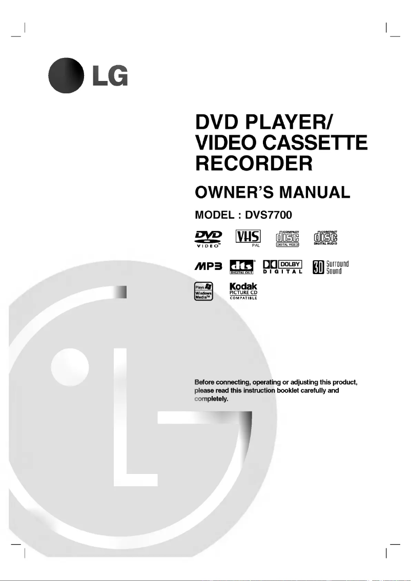 Page n°1 - Manuel utilisateur LG DVS7700