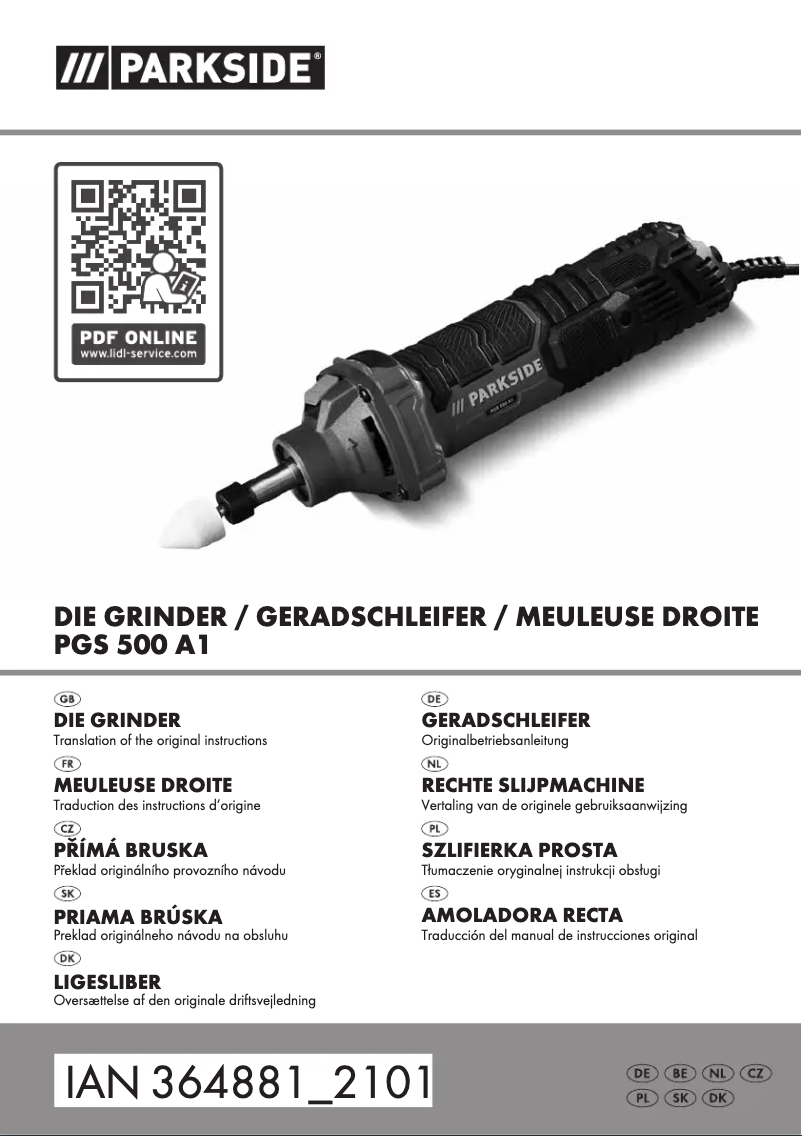 Page n°1 - Manuel utilisateur Parkside PGS 500 A1