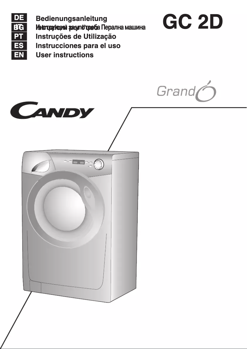 Page n°1 - Manuel utilisateur Candy GC 1292D2-S
