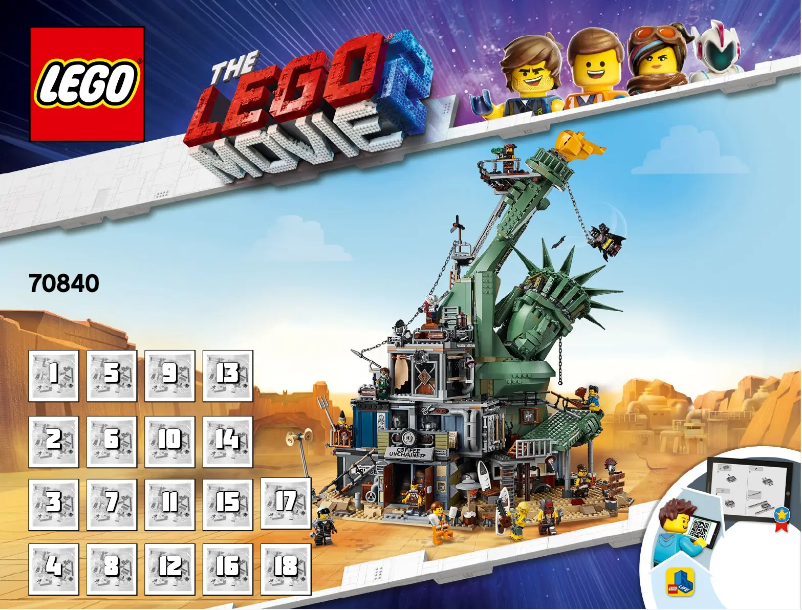 Page 1 de la notice Manuel utilisateur Lego The Movie 2 70840