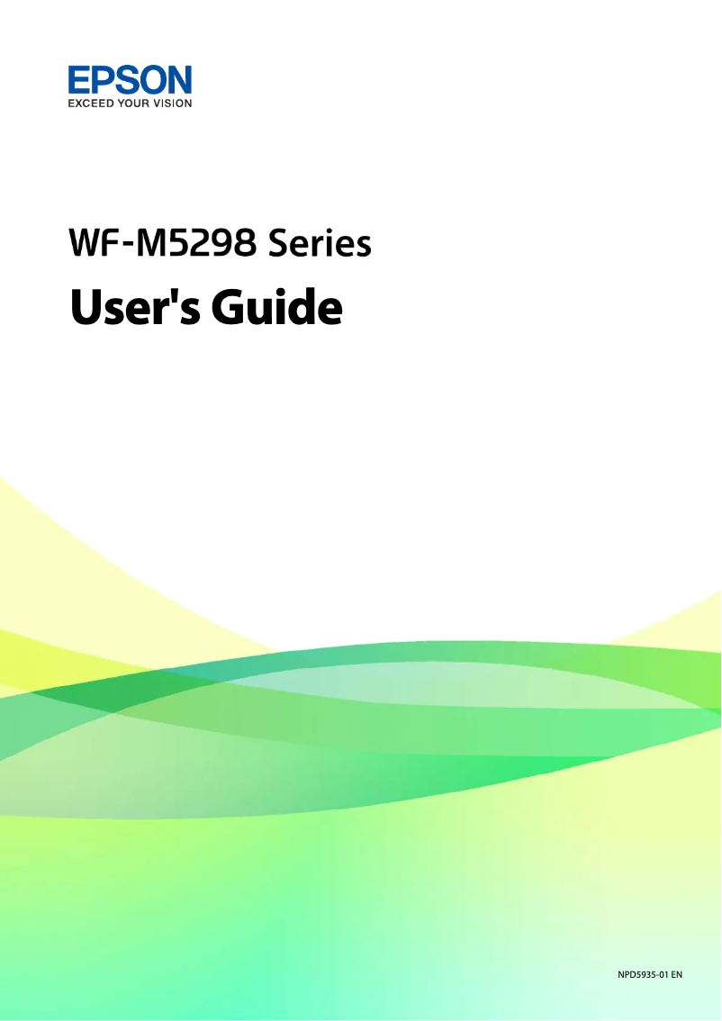 Image de la première page du manuel de l'appareil WorkForce Pro WF-M5298DW