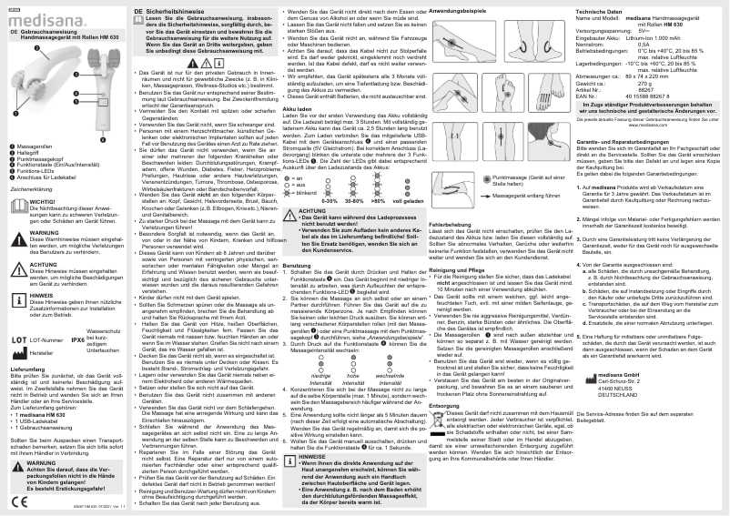 Image de la première page du manuel de l'appareil HM 630