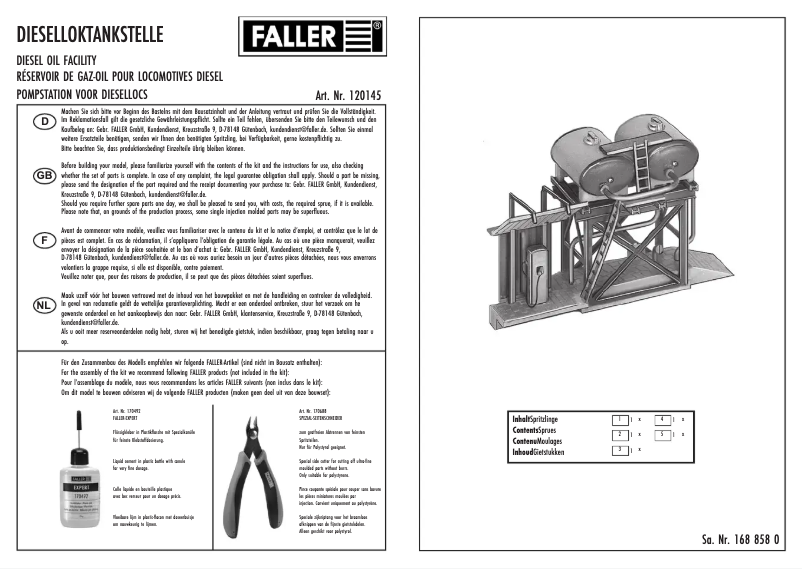 Page 1 de la notice Manuel utilisateur Faller 120145