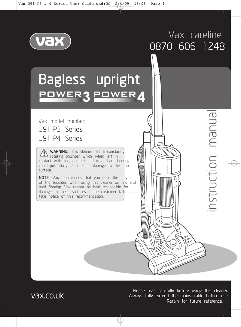 Image de la première page du manuel de l'appareil Power 3 U91-P3