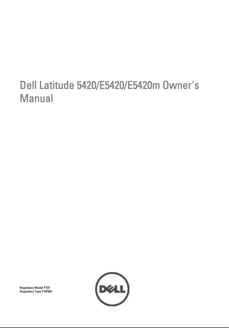 Page 1 de la notice Manuel utilisateur Dell Latitude E5420m