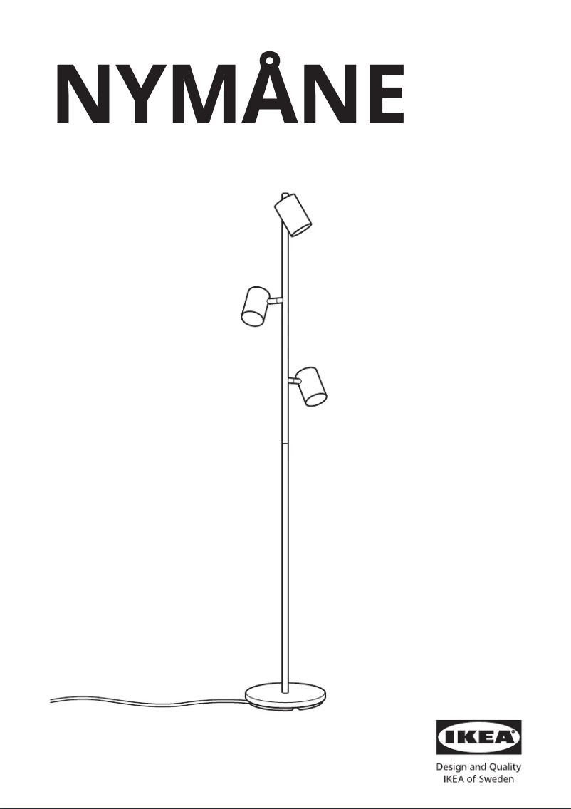 Page 1 de la notice Manuel utilisateur Ikea NYMÅNE 105.445.67