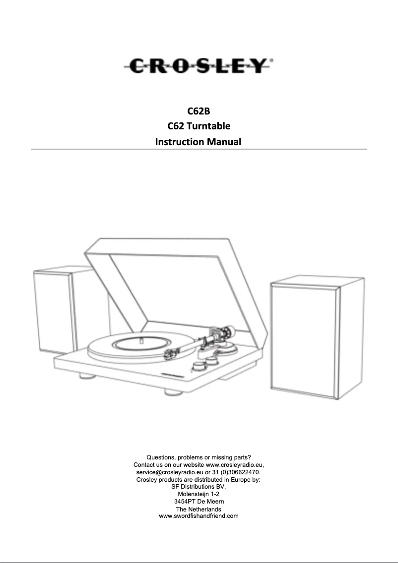 Page 1 de la notice Manuel utilisateur Crosley C62B