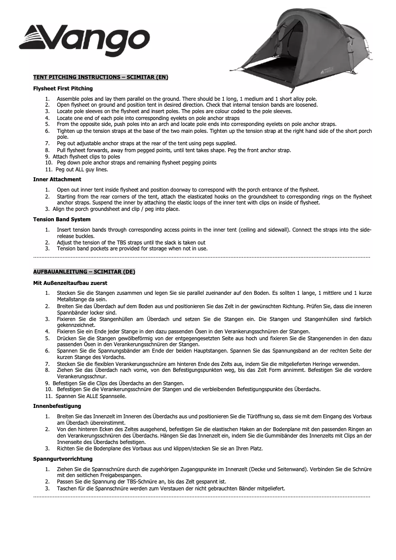 Image de la première page du manuel de l'appareil Scimitar 200