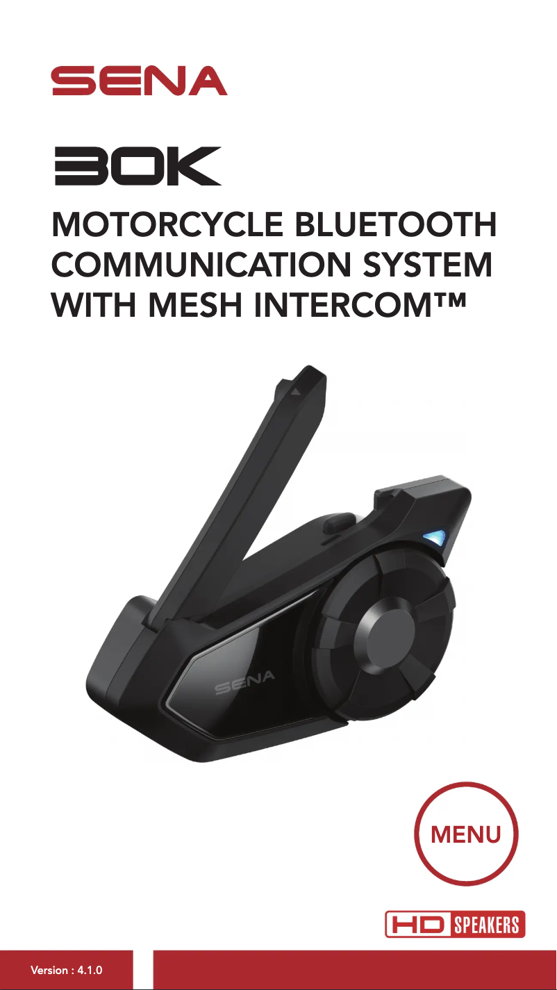 Page 1 de la notice Manuel utilisateur Sena 30K