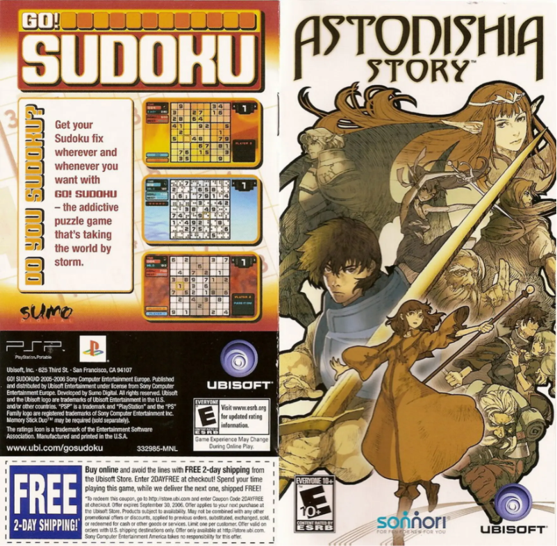 Image de la première page du manuel de l'appareil Astonishia Story (PSP)
