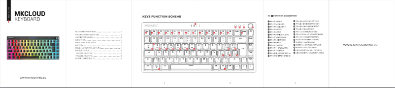 Page 1 de la notice Manuel utilisateur Mars Gaming MKCLOUD