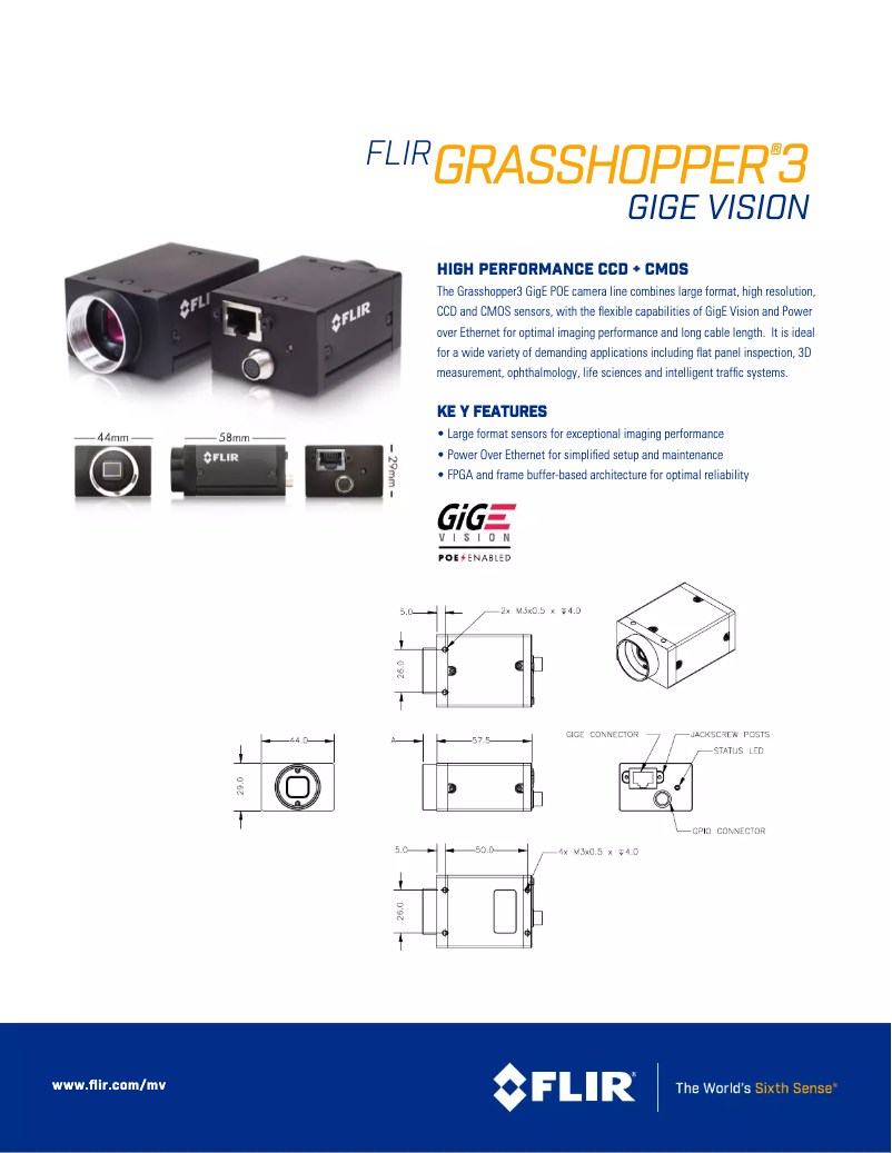 Image de la première page du manuel de l'appareil Grasshopper3