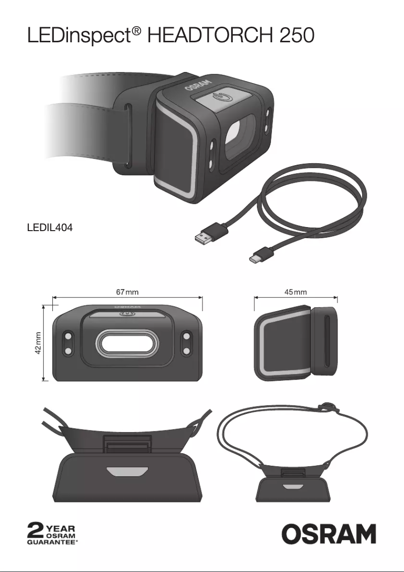 Image de la première page du manuel de l'appareil LEDinspect HEADTORCH250