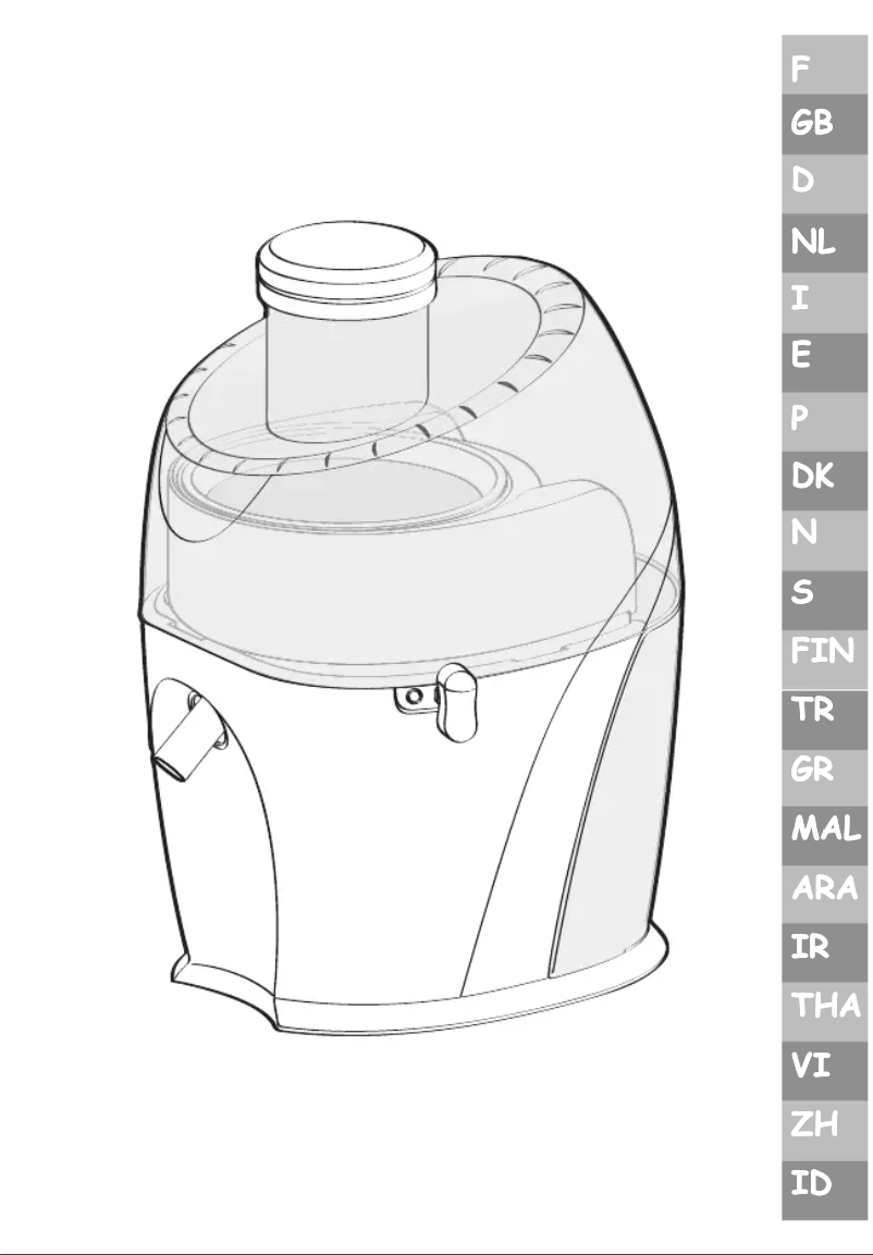 Page 1 de la notice Manuel utilisateur Moulinex JU320172