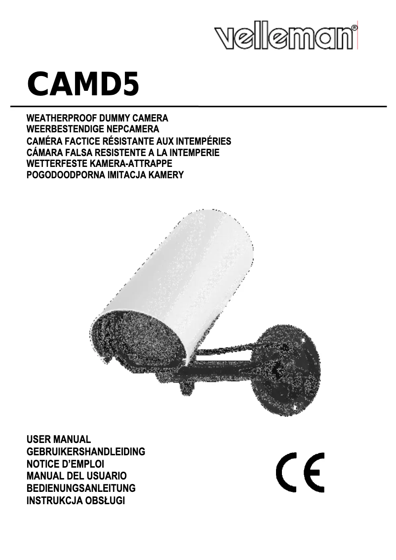 Page 1 of the manual User Manual Velleman CAMD5