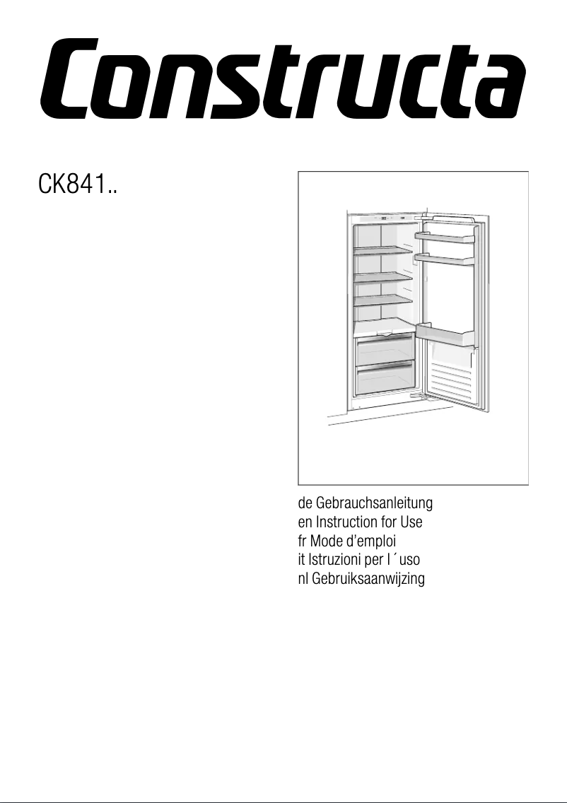 Page 1 de la notice Manuel d'utilisation et d'entretien Constructa CK841EF30