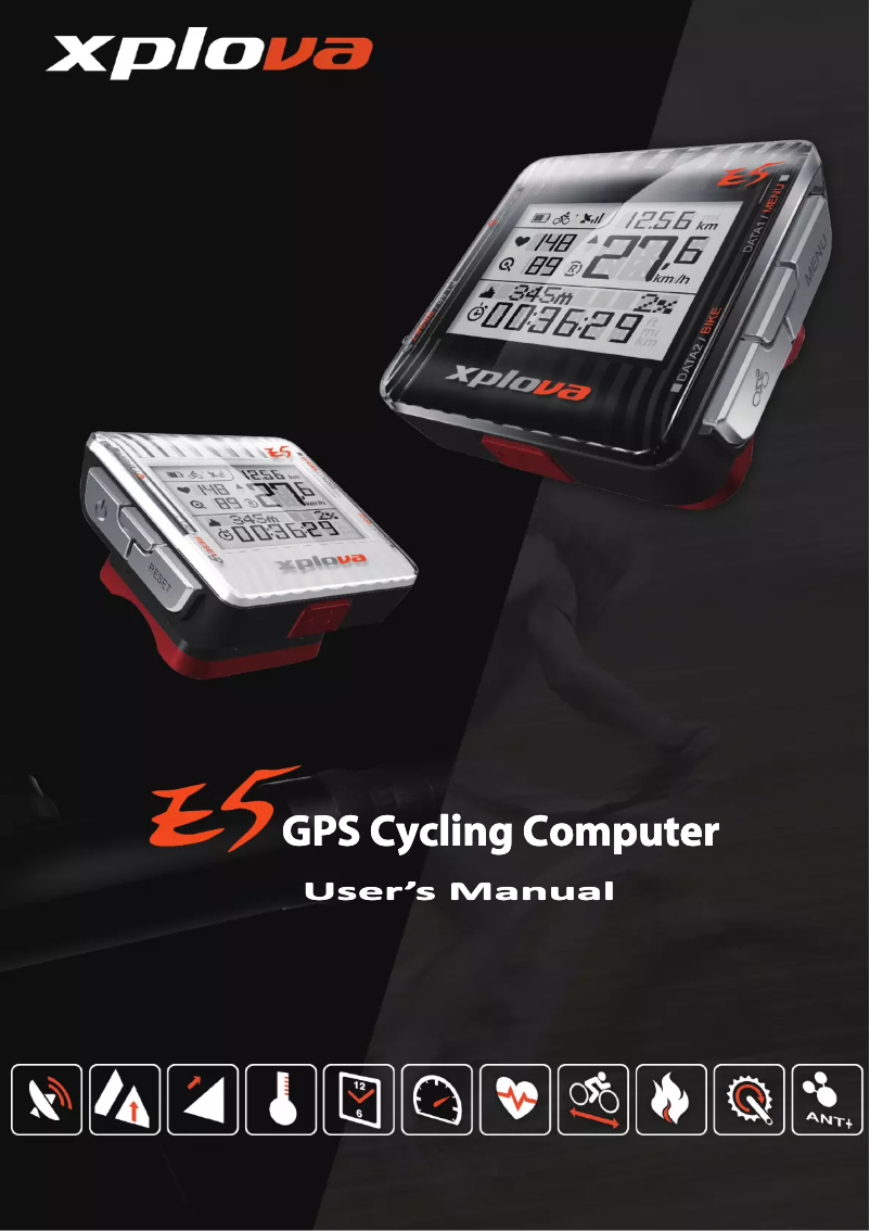 Image de la première page du manuel de l'appareil E5 GPS
