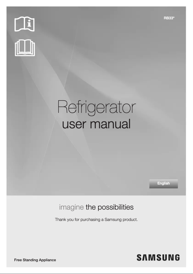 Page 1 de la notice Manuel utilisateur Samsung RB33T3104GR